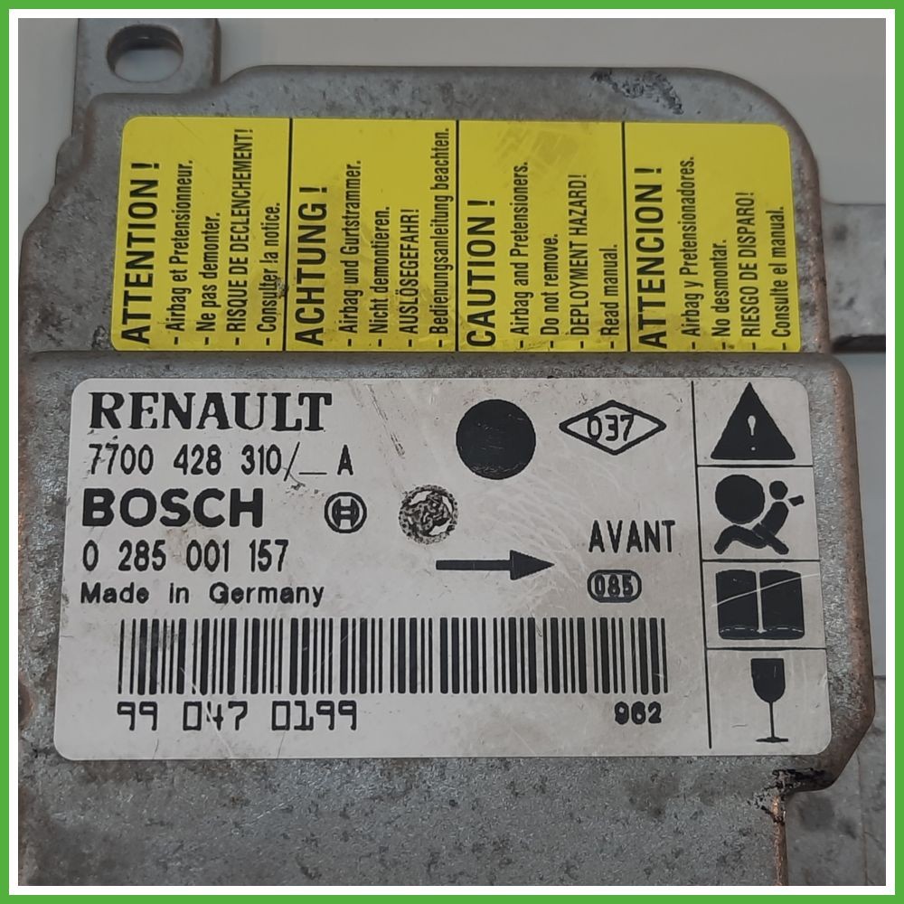 Centralina Airbag Originale Usato BOSCH RENAULT CLIO 2a Serie 1.2 0285001157 7700428310 