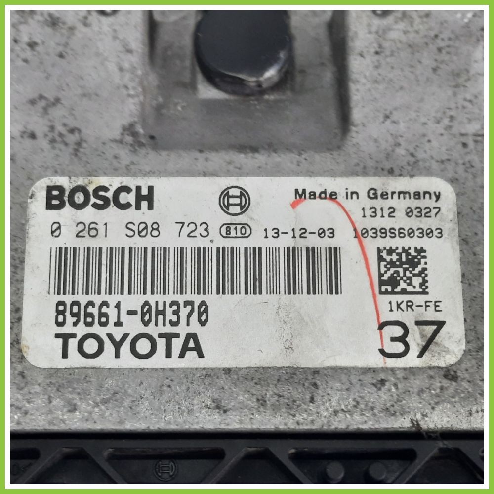 Centralina Motore Iniezione ECU Originale Usato BOSCH CITROEN C1 1.0 50kw 1KR 0261S08723 1039S60303 89661-0H370 896610H370 37 